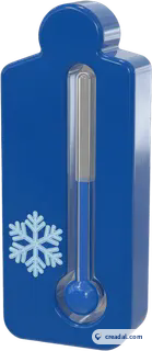 Cold blue thermometer