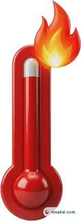 Red hot thermometer