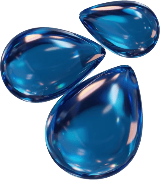 Glossy Blue Droplets