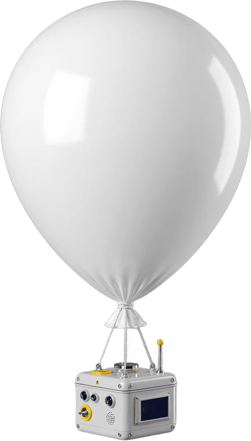 Ballon météo blanc