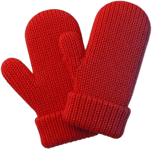 Red Knitted Mittens
