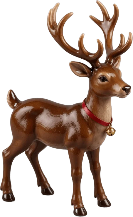 Brown Reindeer Figurine