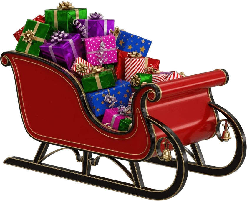 Red Gift Sleigh