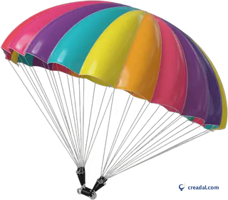 Parachute ouvert coloré