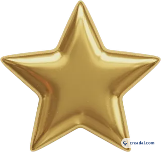 Glossy Gold Star