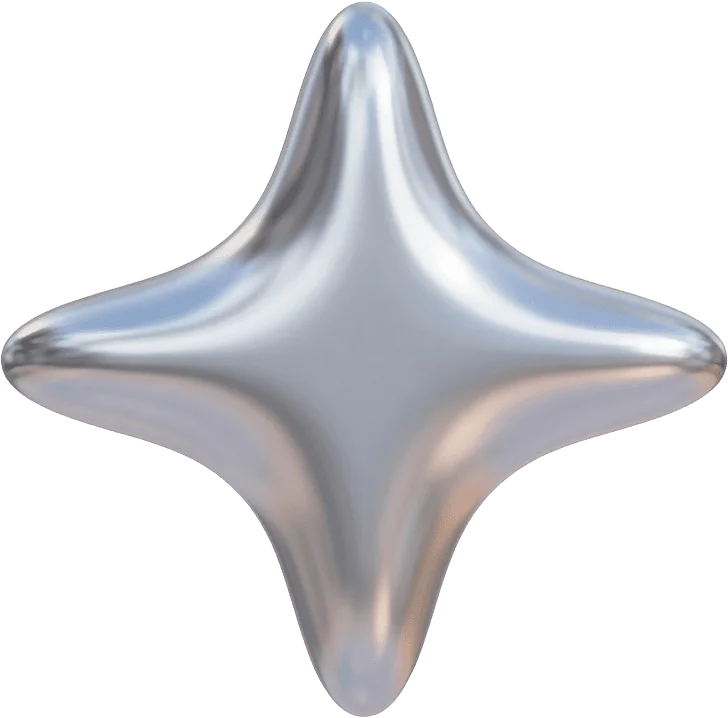 Rounded Chrome Star