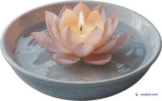 Bougie lotus flottante