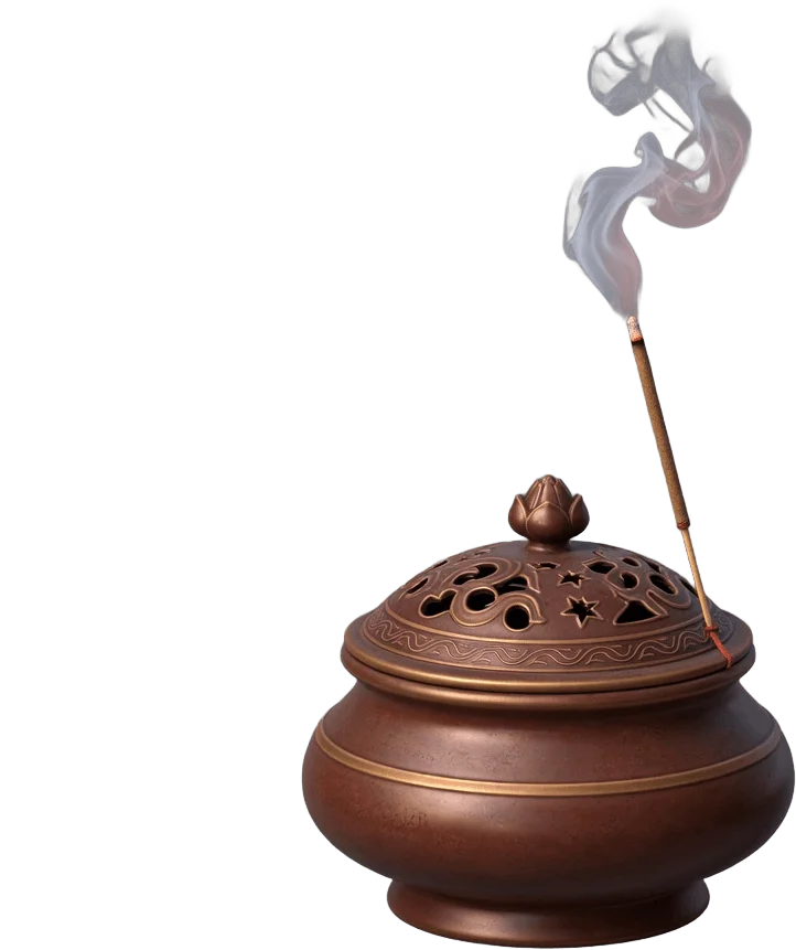 Smoking incense burner