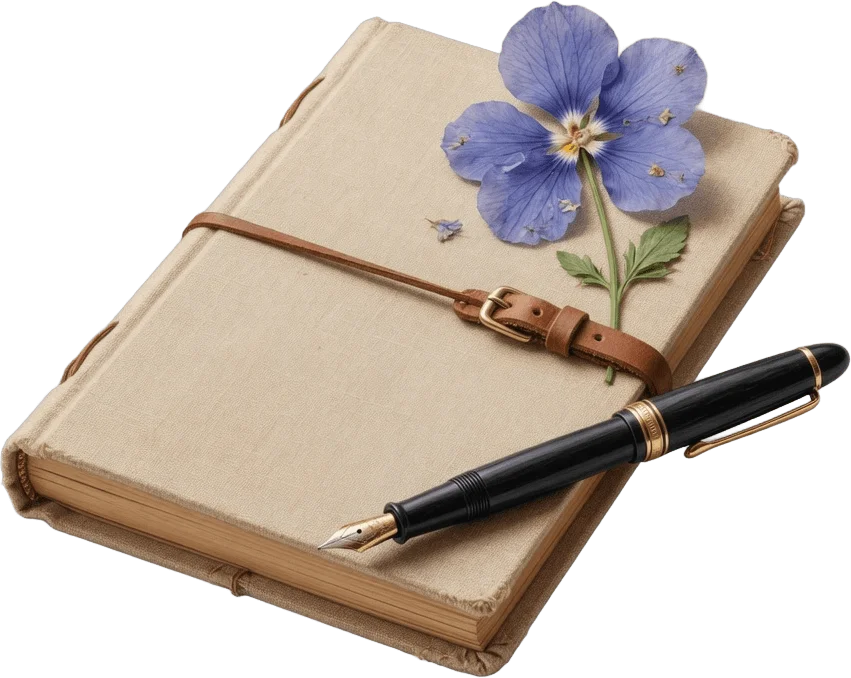 Pressed flower journal