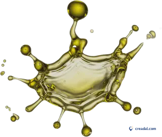 Golden olive oil splash