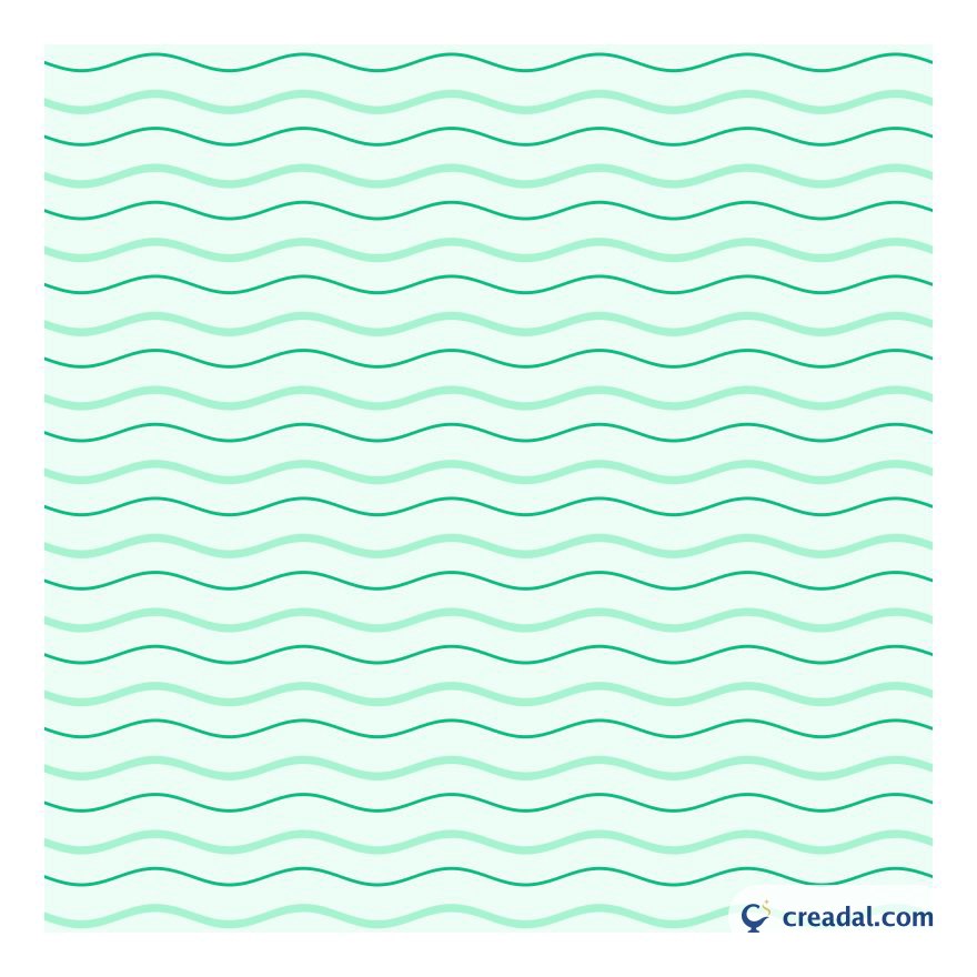 Emerald mint waves