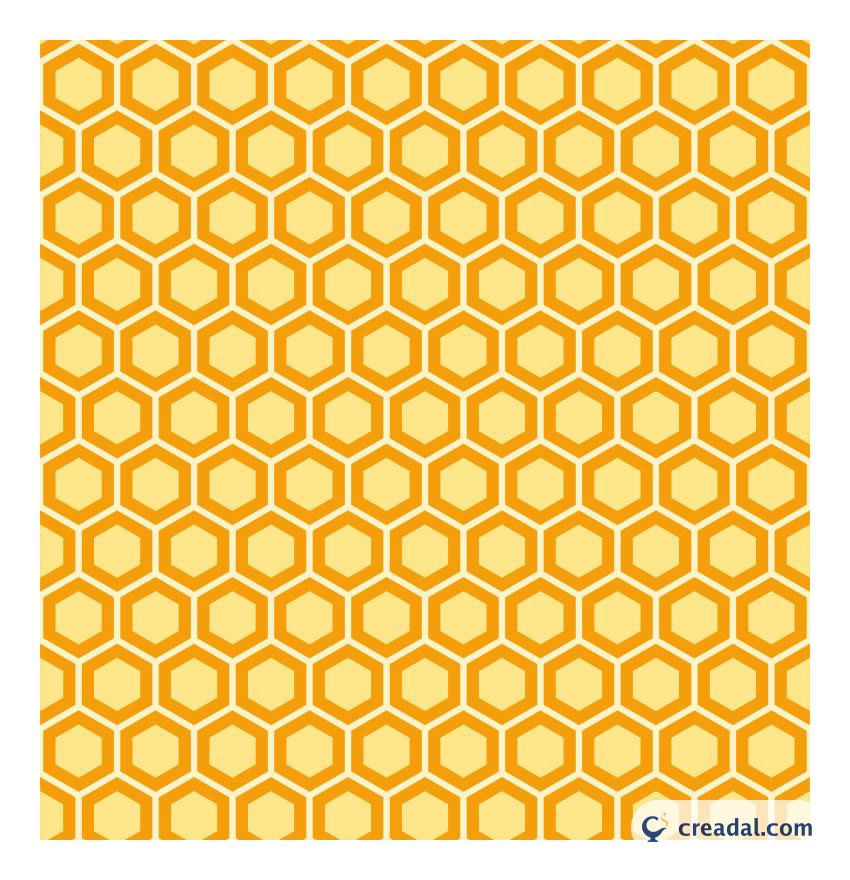 Amber Honeycomb Pattern