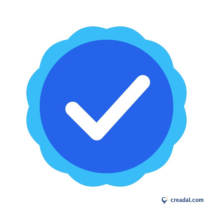Badge de vérification bleu