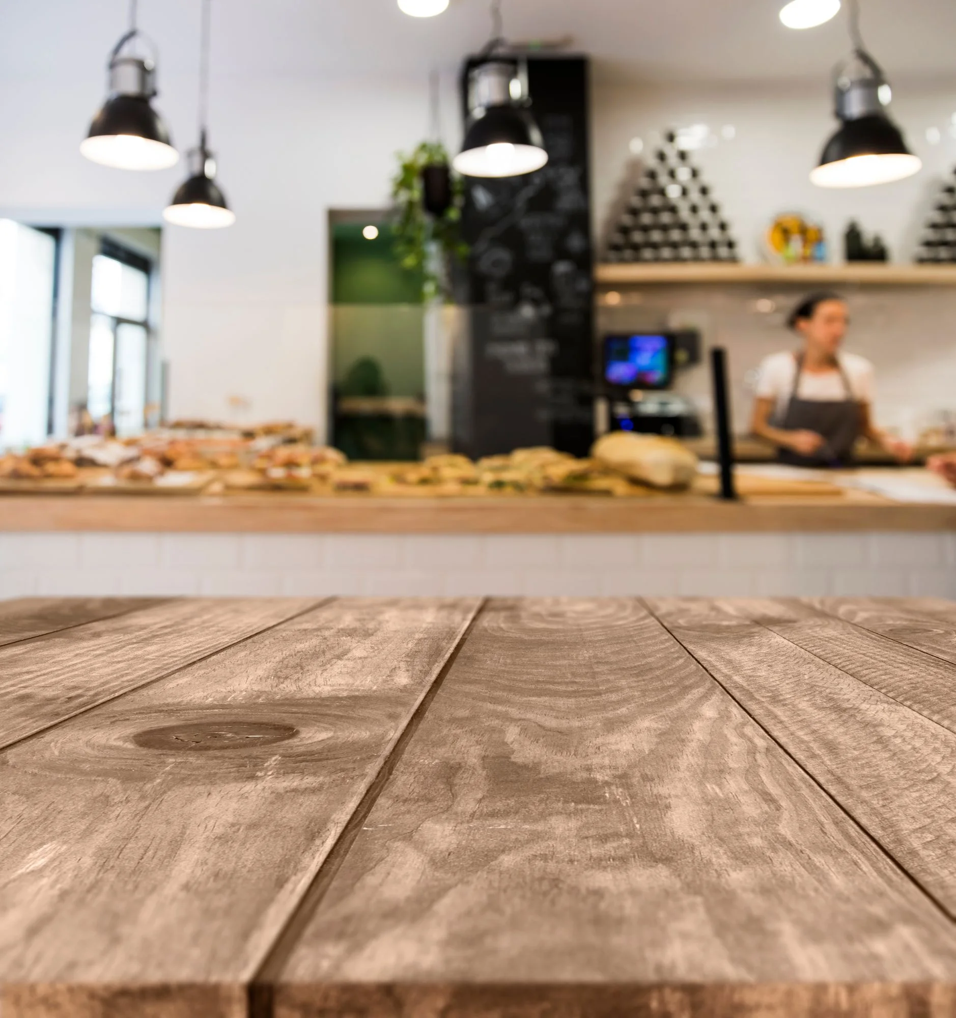Bakery café counter