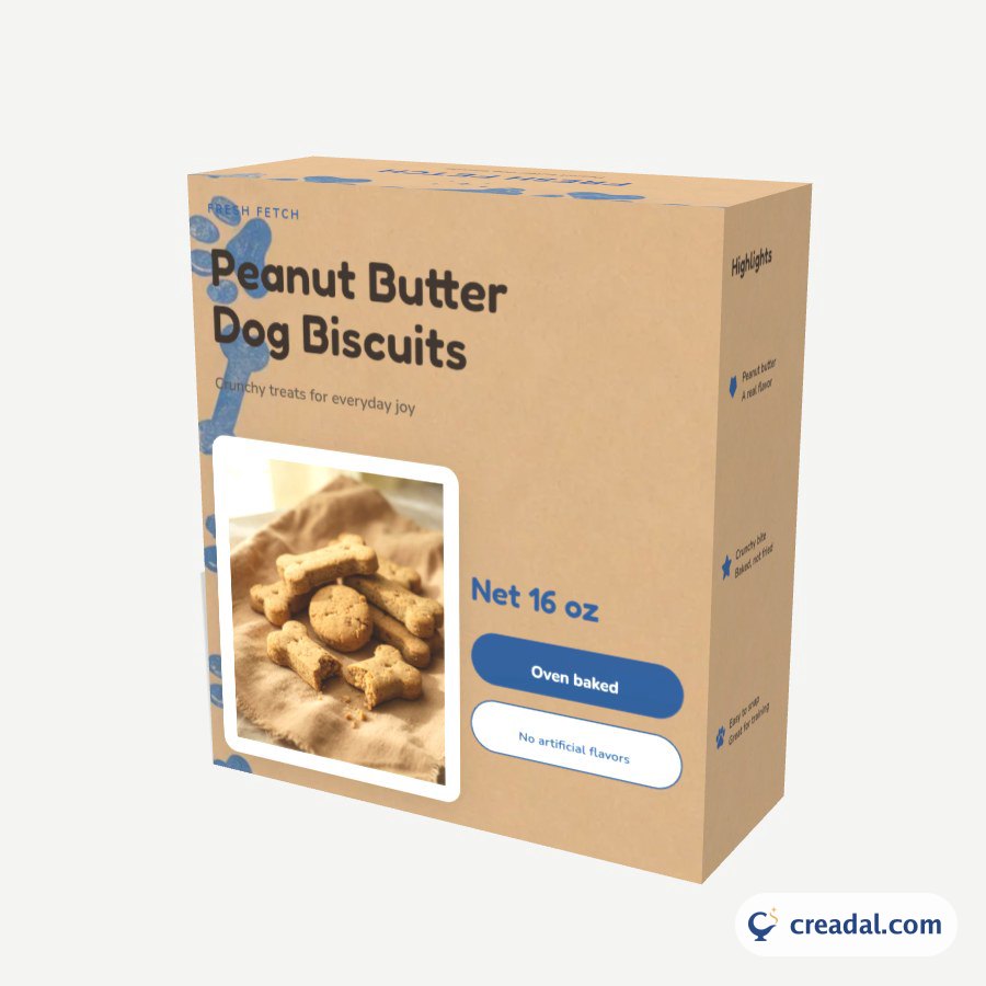 Peanut Butter Dog Biscuit Carton