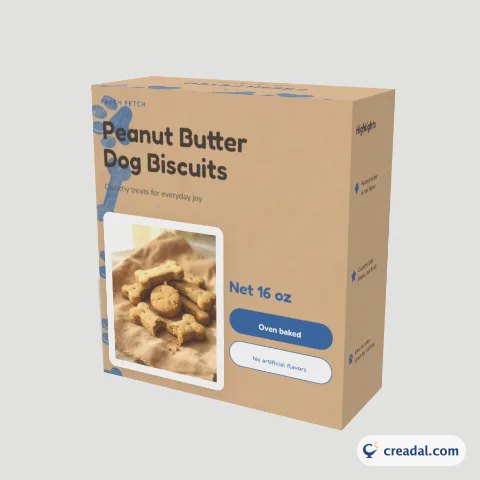 Peanut Butter Dog Biscuit Carton