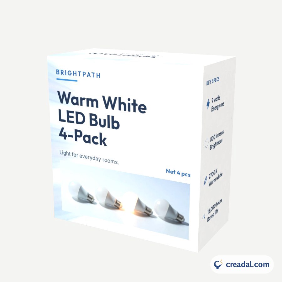 LED Bulb 4-Pack Carton