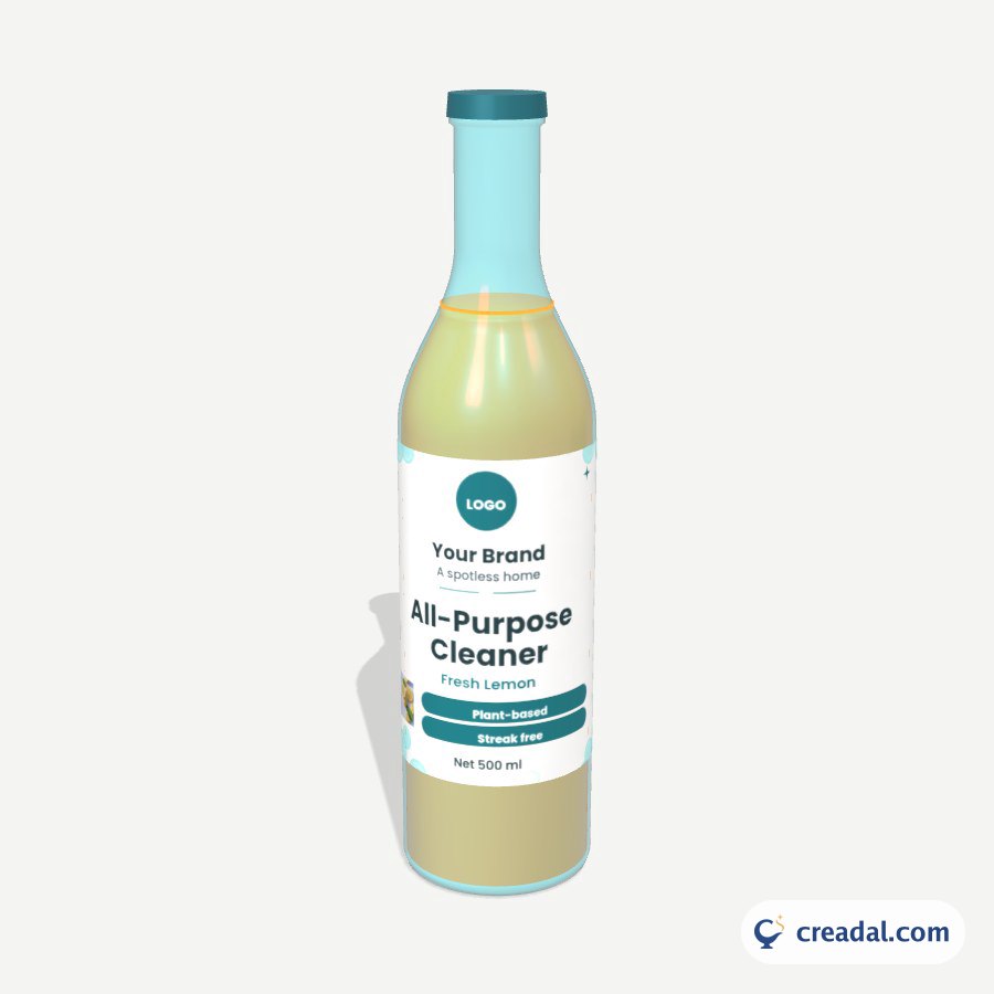 Cleaning Services Brand Kit: Surface spray label