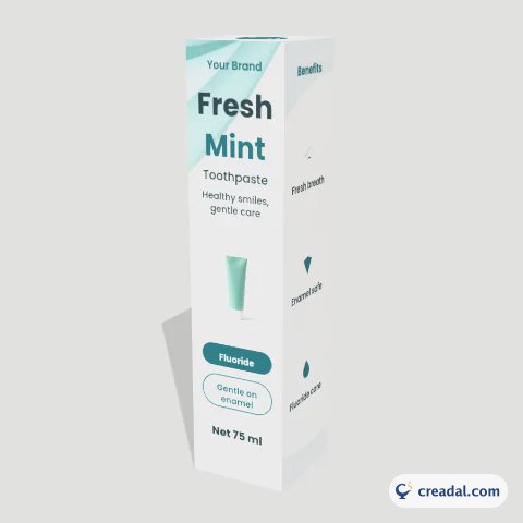 Dental Brand Kit: Toothpaste carton