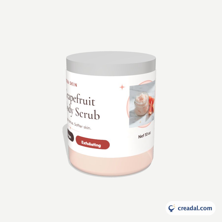 Grapefruit Body Scrub Label