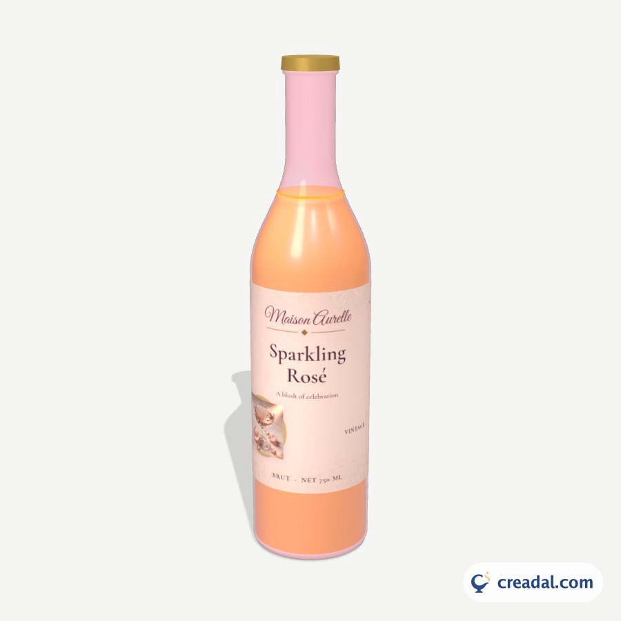 Sparkling Rosé Wine Label