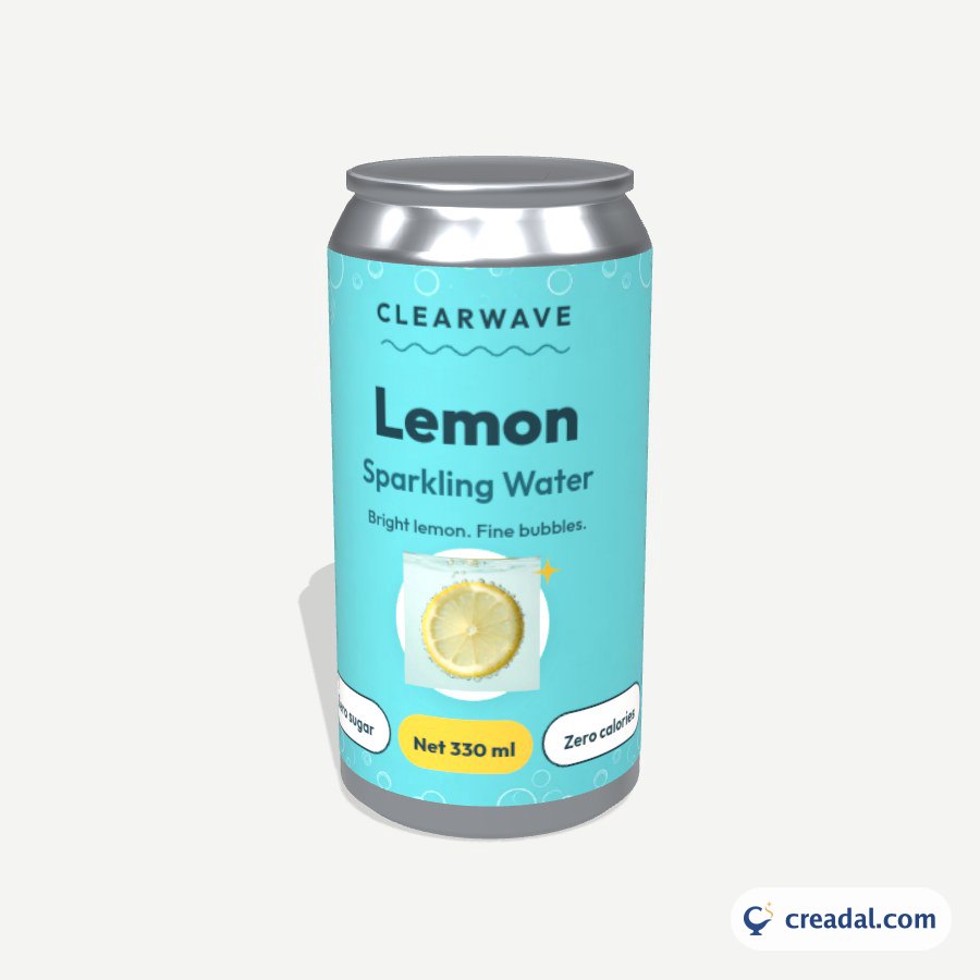 Lemon Sparkling Water Label