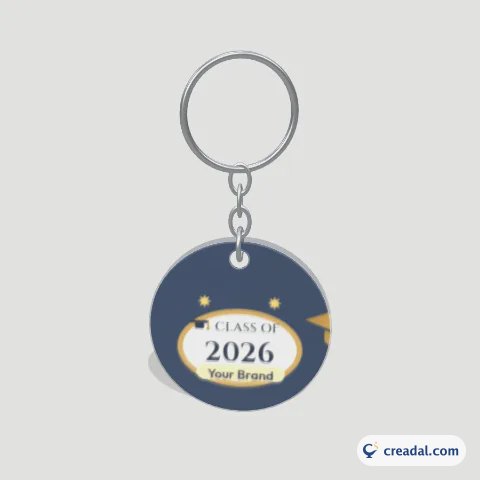 تصميم ميدالية مفاتيح: قبعة التخرج