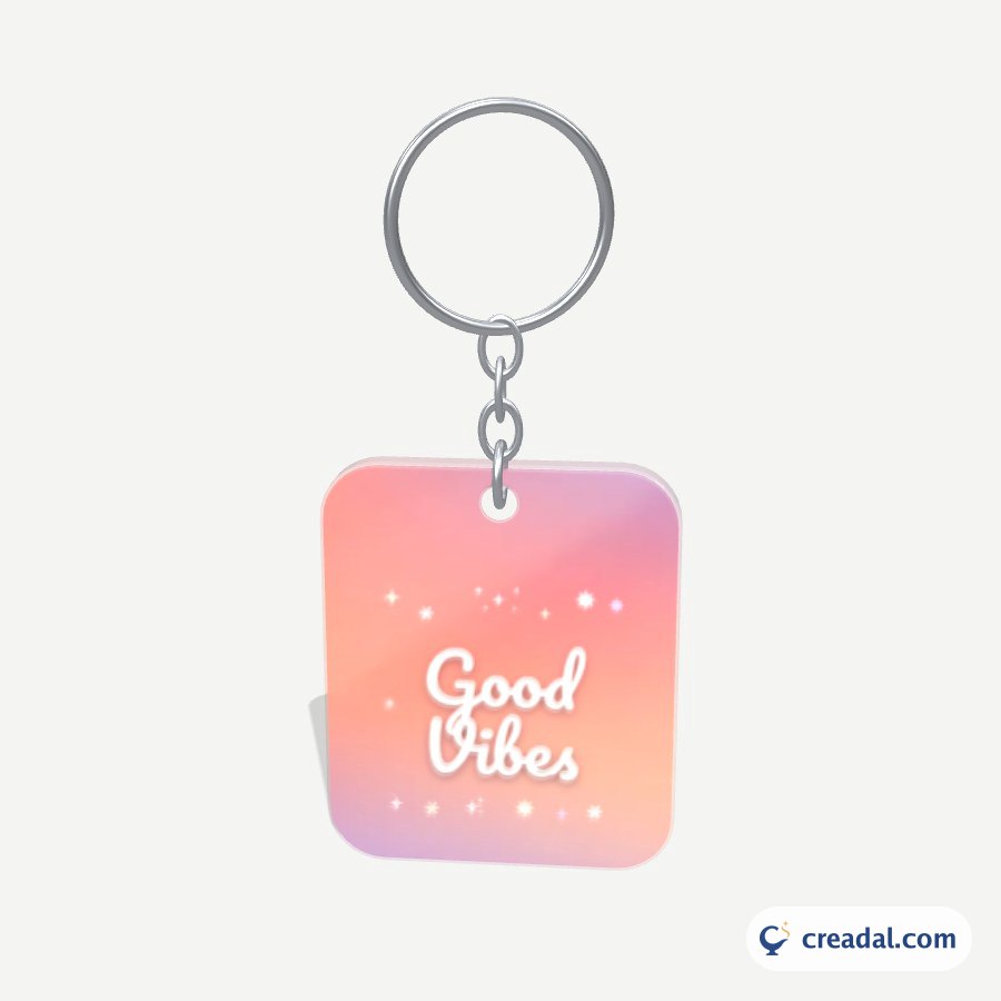 Keychain Design: Good Vibes