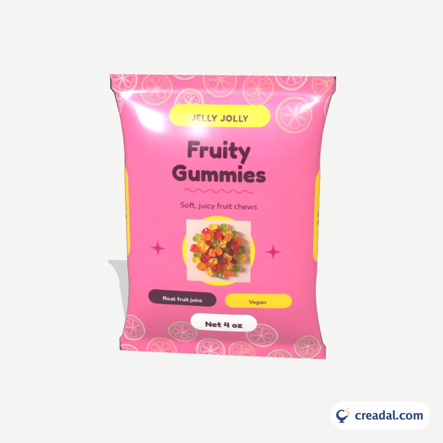عبوة حلوى الجيلي بالفواكه