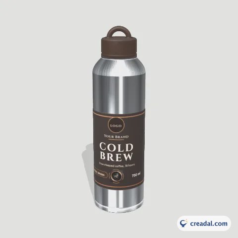 Metal Flask 3D: Cold Brew Coffee Flask