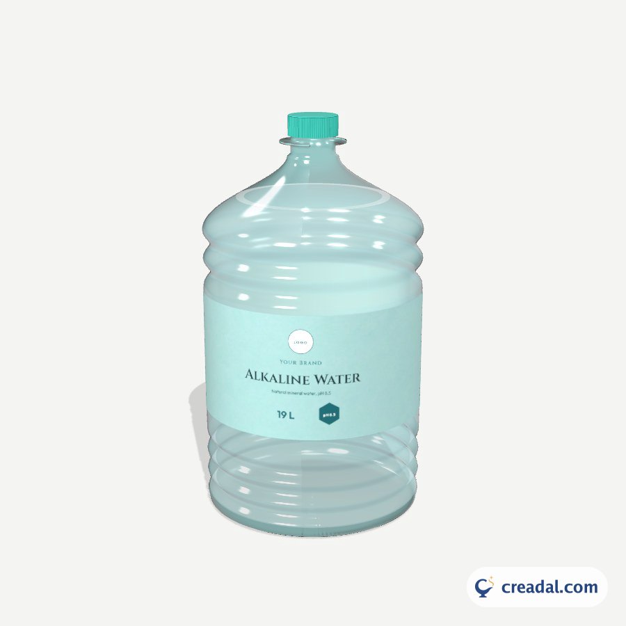Water Jug 19L 3D: Alkaline Mineral Water