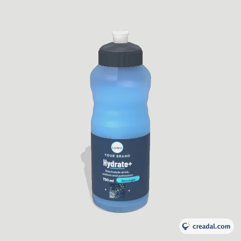 Sports Squeeze Bottle 3D: Electrolyte Hydration