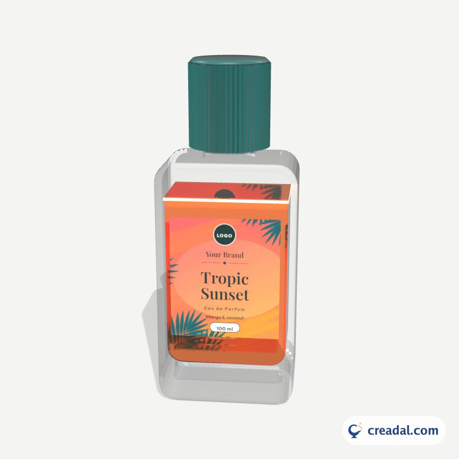 Perfume Bottle 3D: Sunset Tropical