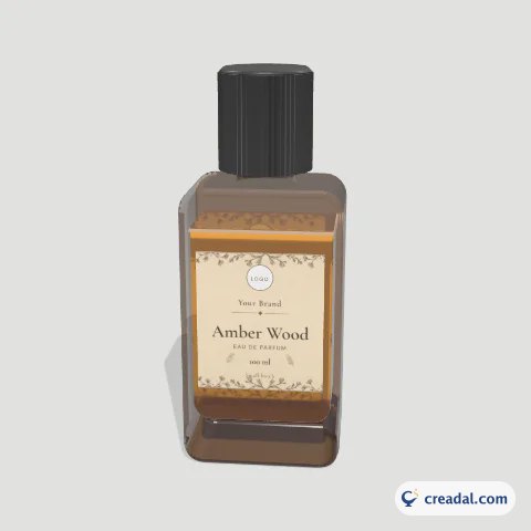 زجاجة عطر ثلاثية الأبعاد: عنبر