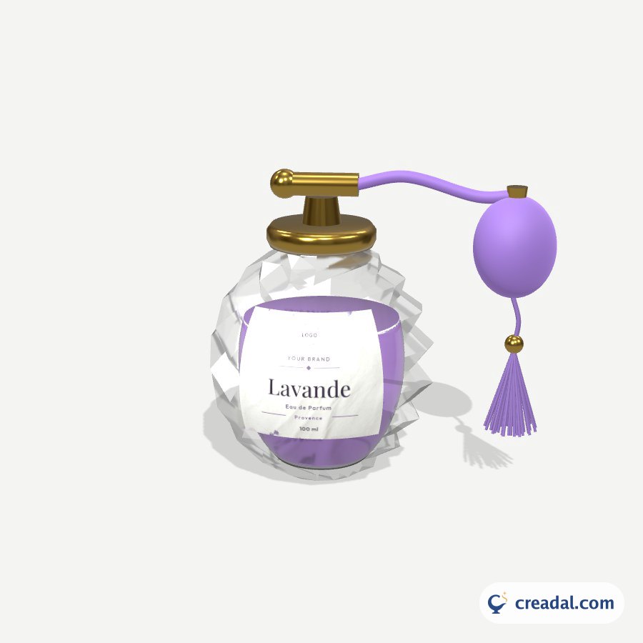 Parfüm Şişesi 3D: Lavanta Provence