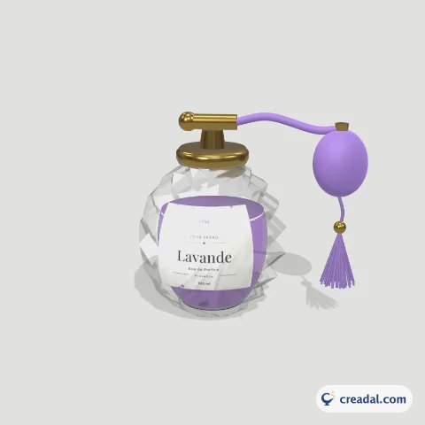 زجاجة عطر ثلاثية الأبعاد: خزامى بروفانس
