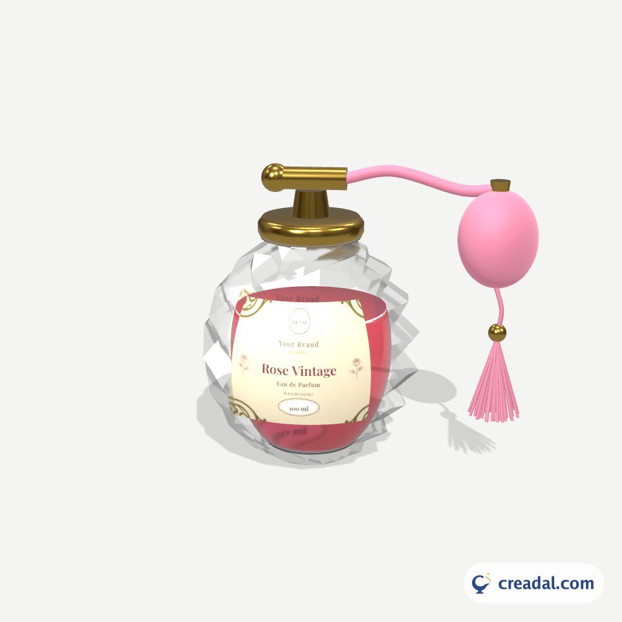 Perfume Bottle 3D: Vintage Atomizer