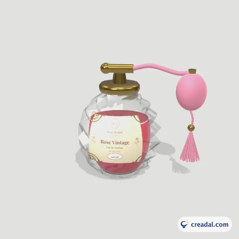 زجاجة عطر ثلاثية الأبعاد: مرذاذ