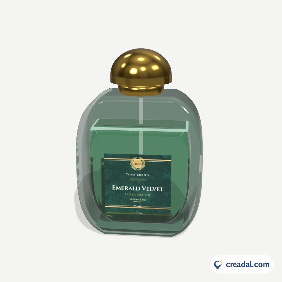 Parfüm Şişesi 3D: Emerald Velvet