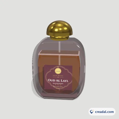 زجاجة عطر ثلاثية الأبعاد: عود أرابيسك