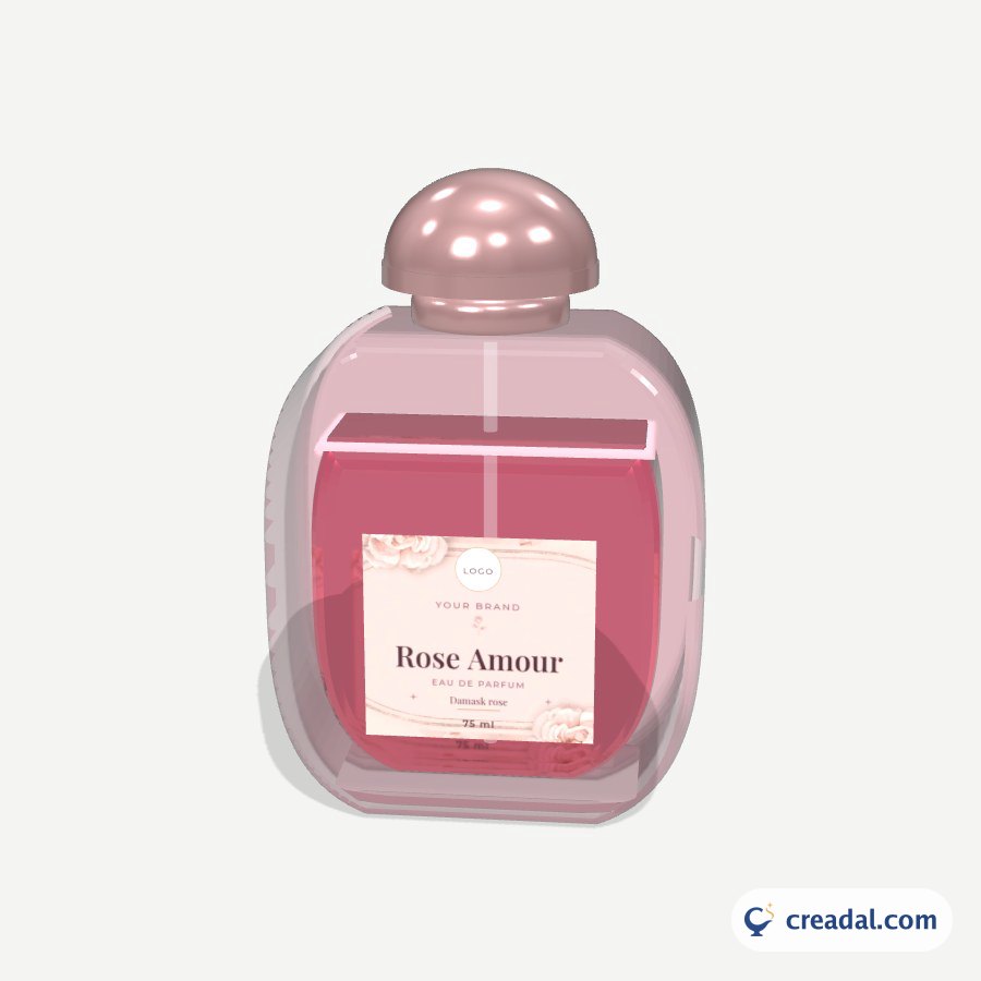 Perfume Bottle 3D: Rose Romance