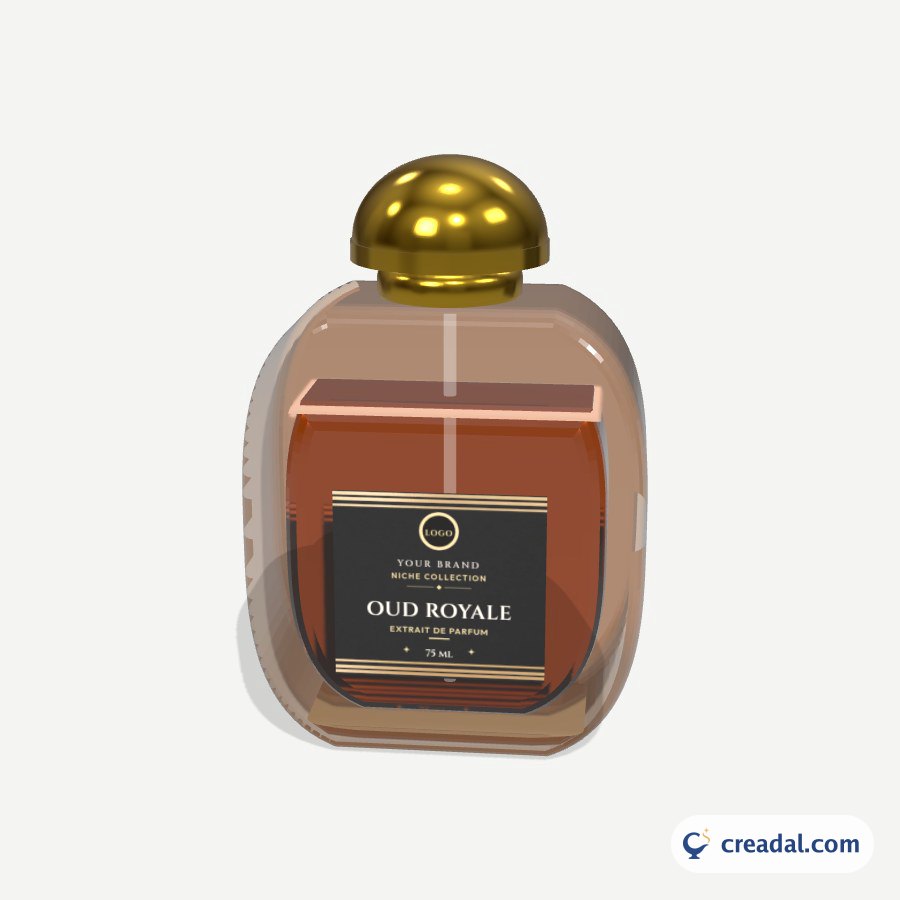Perfume Bottle 3D: Gold Dome Luxury