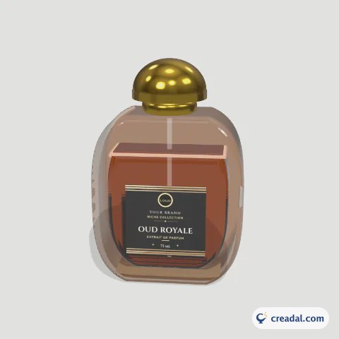 زجاجة عطر ثلاثية الأبعاد: قبة