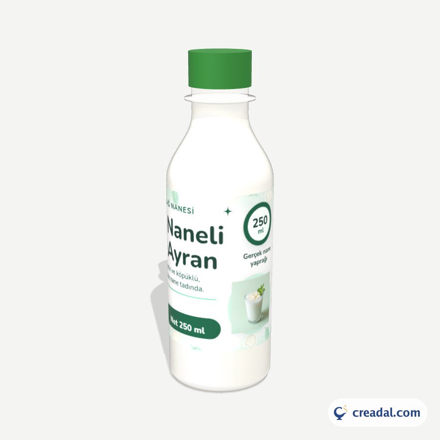 Mint Ayran Bottle Label