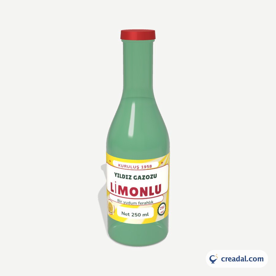 Lemon Soda Bottle Label