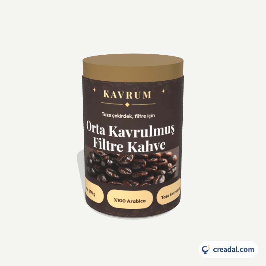 Whole Bean Coffee Tin Label
