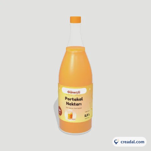Portakal Nektarı Şişe Etiketi
