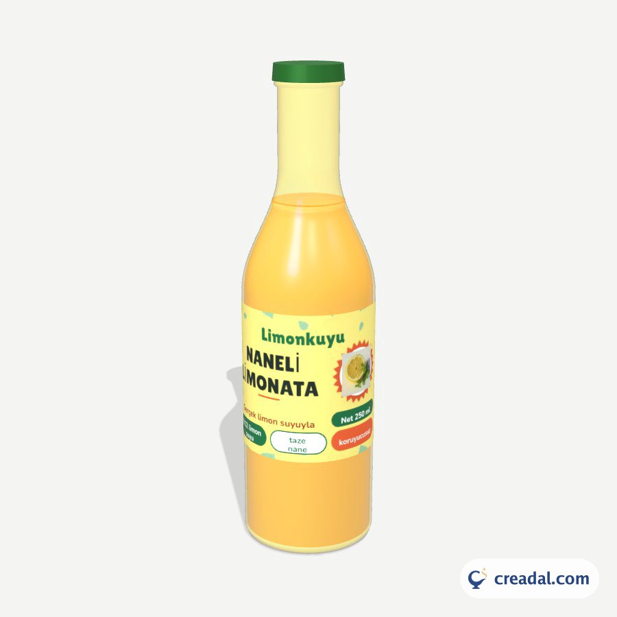 Mint Lemonade Bottle Label