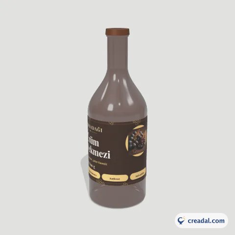 ملصق زجاجة دبس العنب