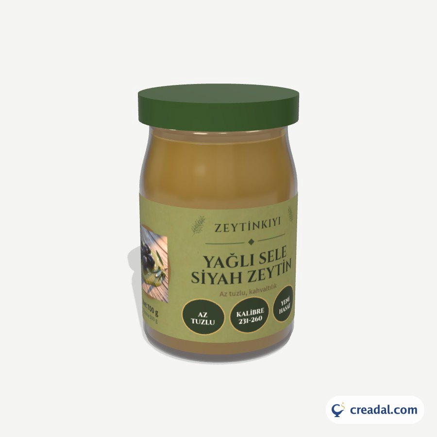 Oily Black Olive Jar Label